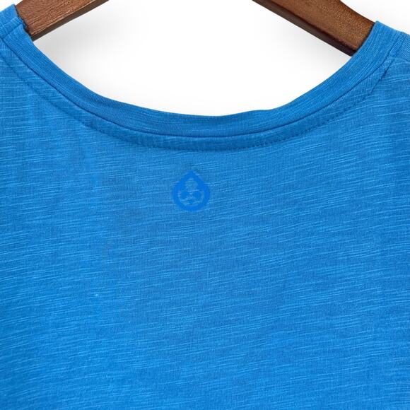 Tasc Women's Recess Fitness T-Shirt Tee Slub Size S Blue Organic Cotton Bamboo - Picture 5 of 8